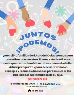 Grade 6 Math Parent Workshop (Espanol)